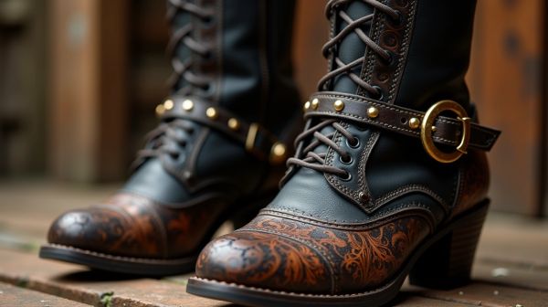 Stand out with unique steampunk boots for women